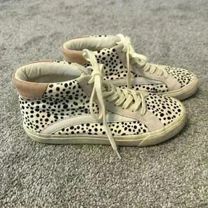 Madewell Calf Hair High Top Sneakers Size 7.5